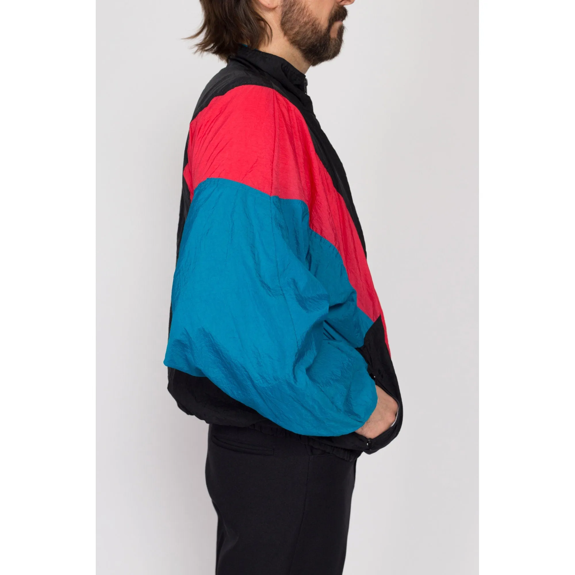 Medium 80s Laguna Color Block Streetwear Windbreaker