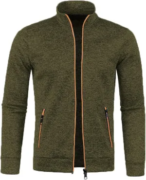 Men Jacket Hoodies Casual Full Zip Cardigan Long Sleeve Shirts Jacket Sweater with Pockets Streetwear Hoodies
