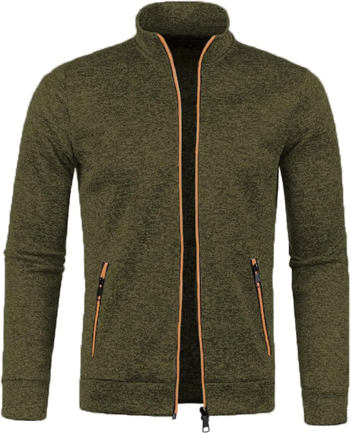 Men Jacket Hoodies Casual Full Zip Cardigan Long Sleeve Shirts Jacket Sweater with Pockets Streetwear Hoodies