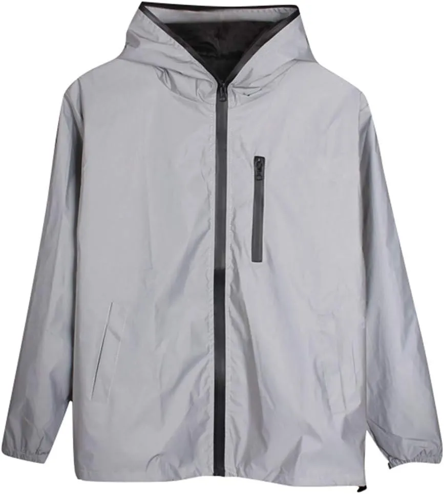 Men Lightweight Waterproof Jackets,Mens Windbreaker with Hood Outdoor Raincoat for Hiking Running Travel Zip Hoodies