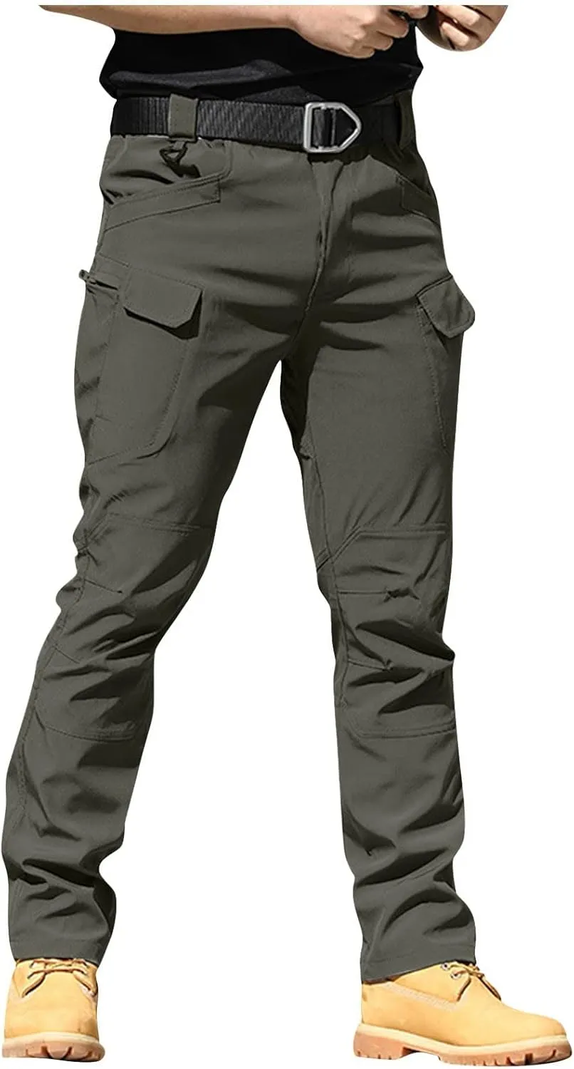 Mens Cargo Pants Quick-Dry Waterproof Camouflage Outdoor Hiking Pants Camping Lightweight Classic Military Work Pants