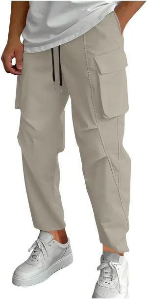 Mens Cargo Pants Relaxed Fit Petite Cargo Pants for Women Men's Casual Cargo Pants Business Casual Men Mens Big and Tall Double Knee Pants Jeans with Cell Phone Pocket Men