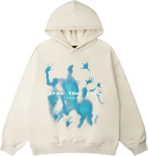 Mens Graphic Oversized Hip Hop Streetwear Casual Hoodie y2k Gothic Hooded Sweater