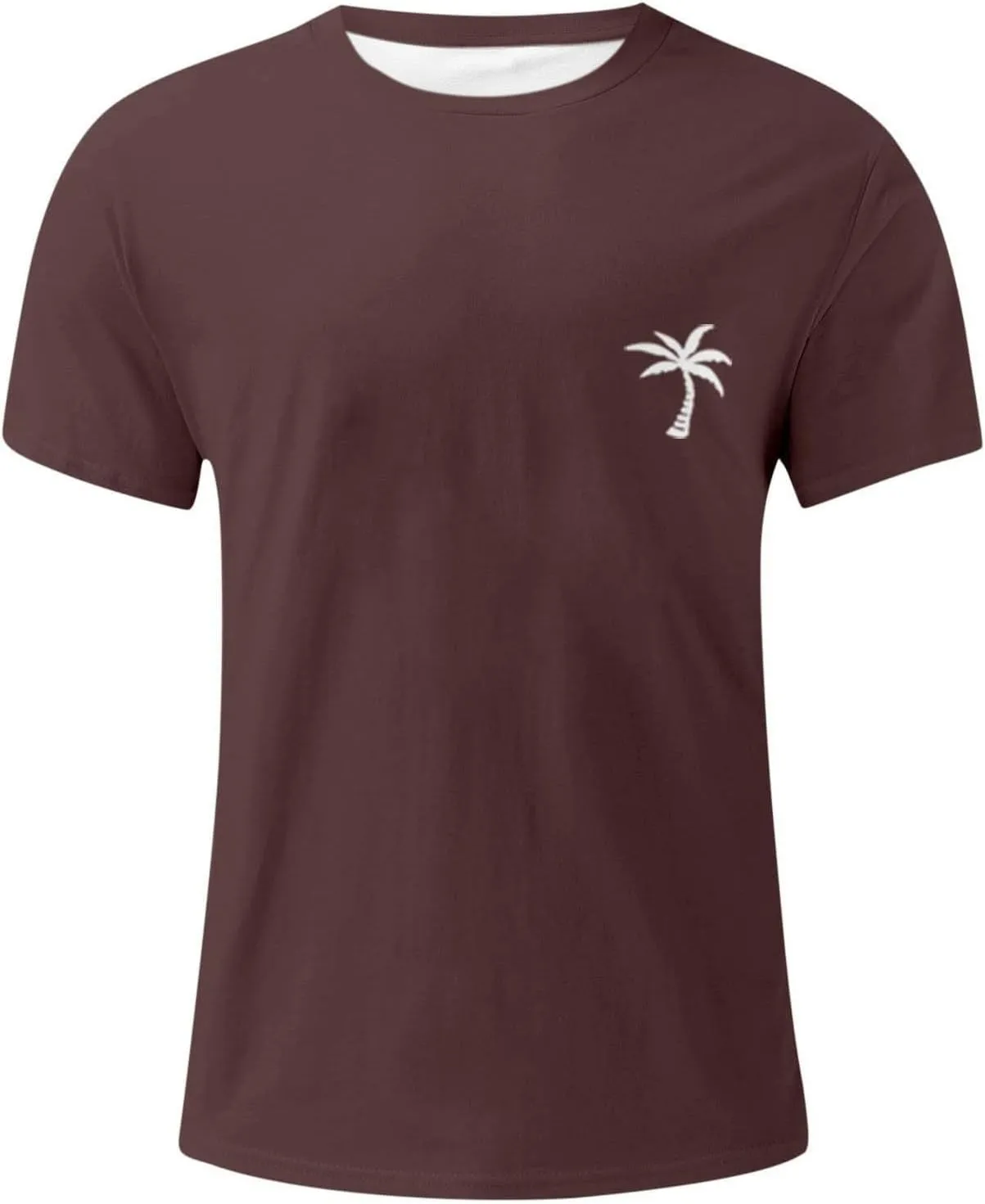 Mens Graphic T-Shirts,Casual Beach Shirts Round Neck Short Sleeve Loose Summer Tops Simple Print Shirts