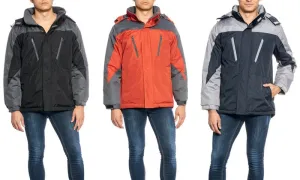 Men's jackets with detachable hoods