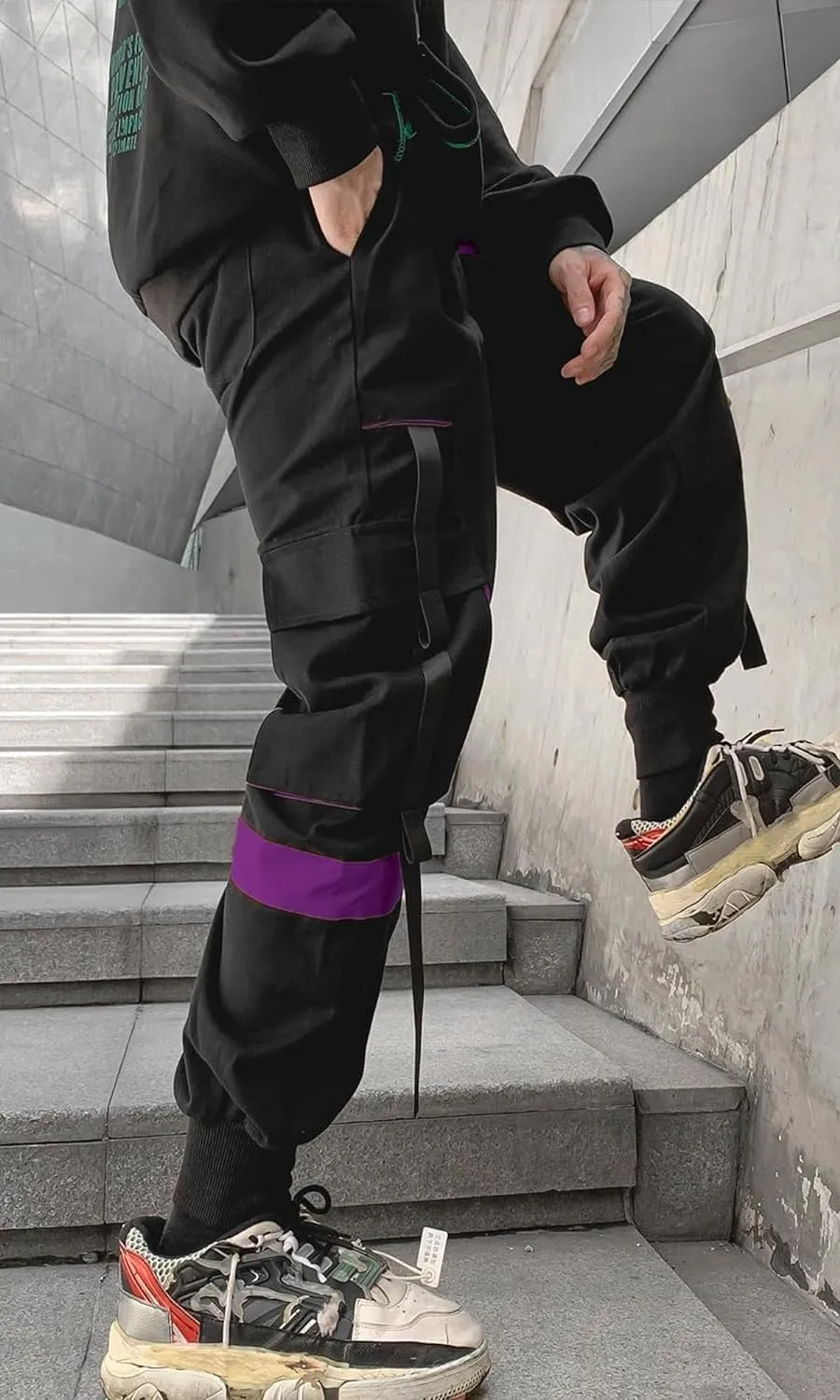 Men's Jogger Pants Punk Cargo Baggy Techwear Streetwear Hip Hop Couple Women Unisex Sports Casual Pants