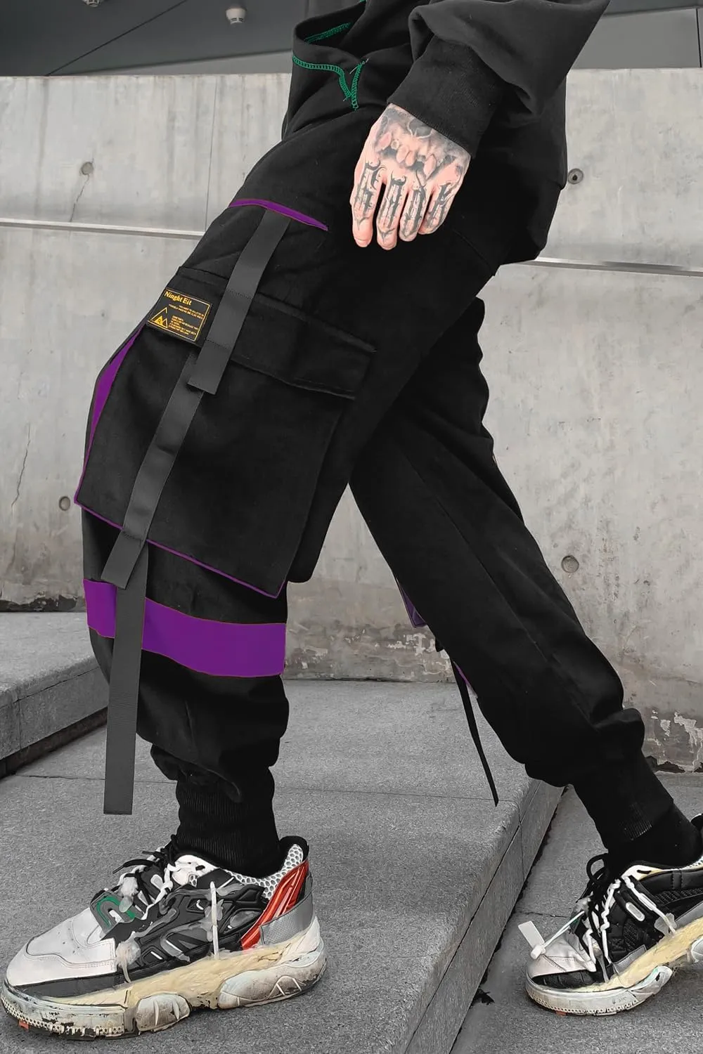 Men's Jogger Pants Punk Cargo Baggy Techwear Streetwear Hip Hop Couple Women Unisex Sports Casual Pants