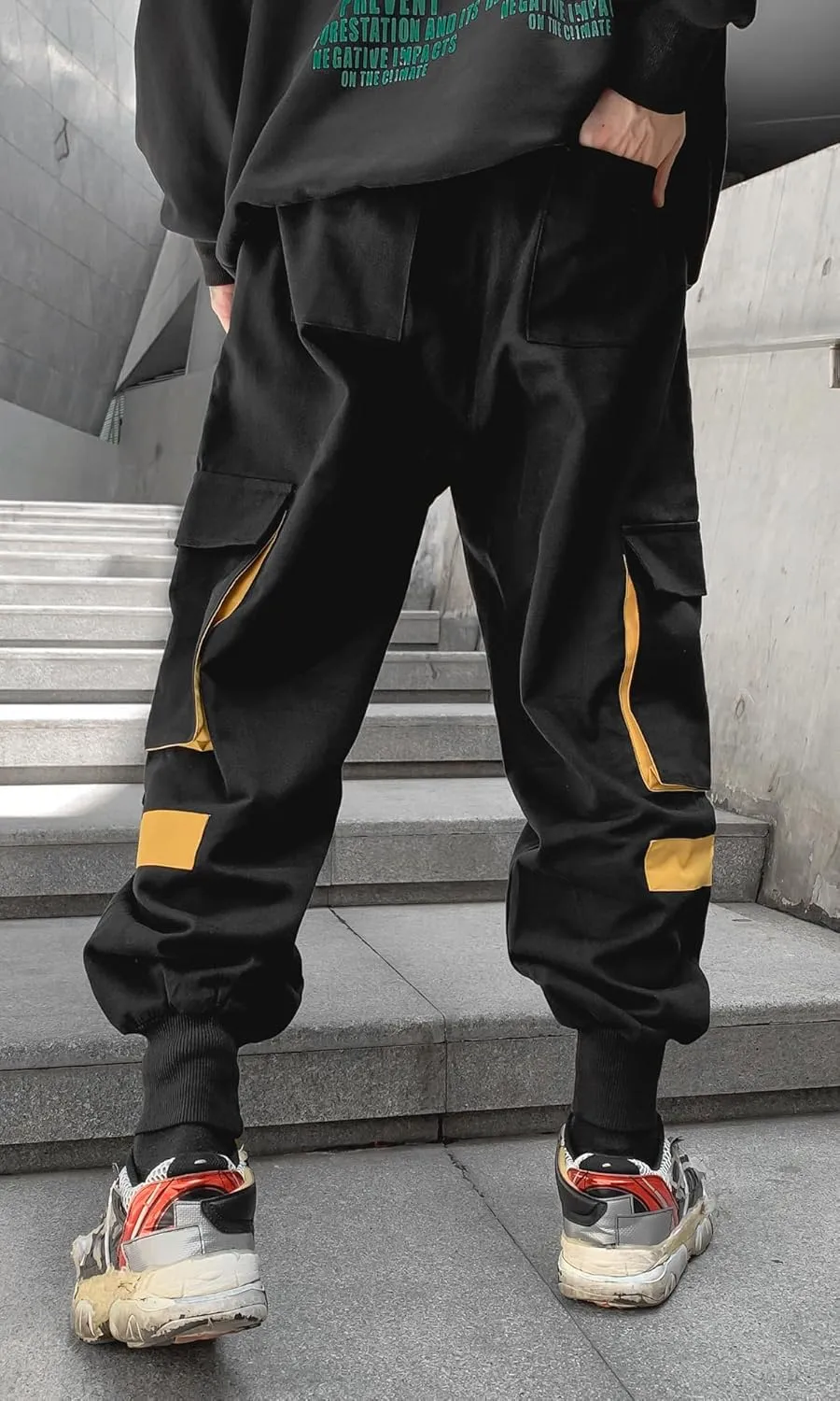 Men's Jogger Pants Punk Cargo Baggy Techwear Streetwear Hip Hop Couple Women Unisex Sports Casual Pants