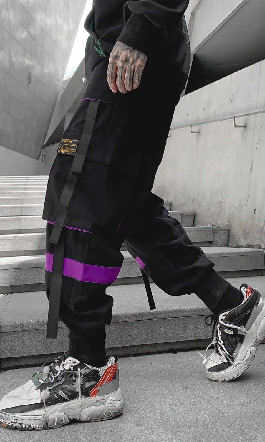 Men's Jogger Pants Punk Cargo Baggy Techwear Streetwear Hip Hop Couple Women Unisex Sports Casual Pants