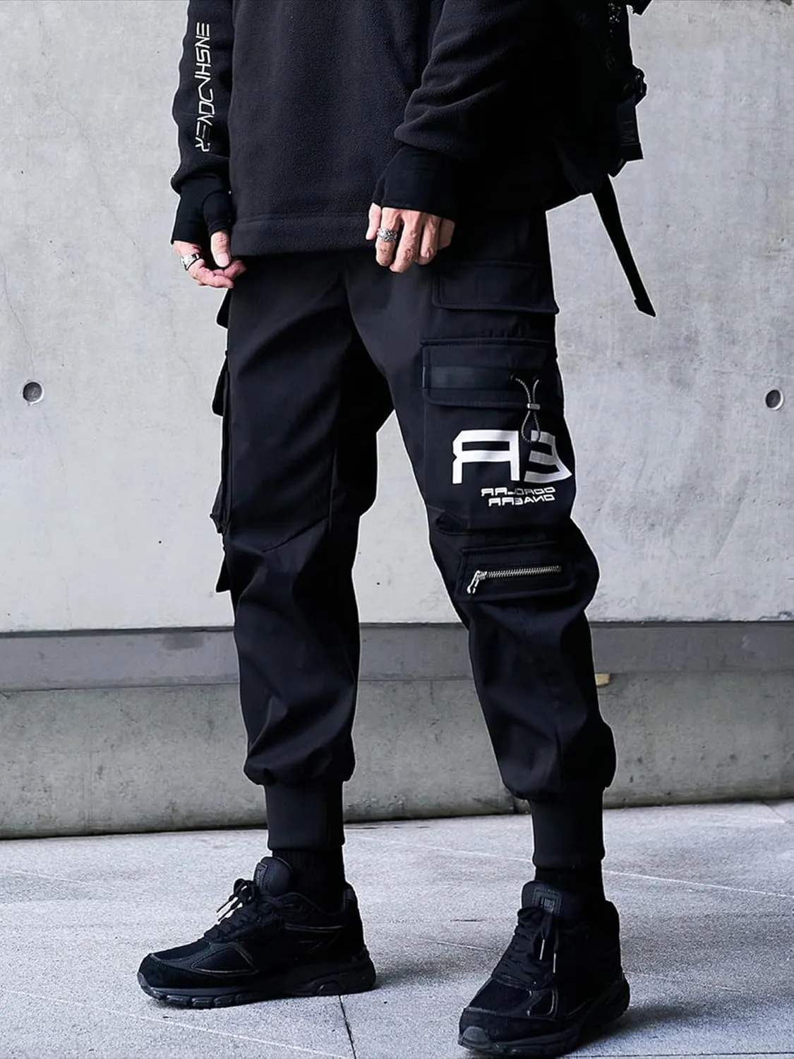 Men's Jogger Pants Punk Cargo Baggy Techwear Streetwear Hip Hop Couple Women Unisex Sports Casual Pants