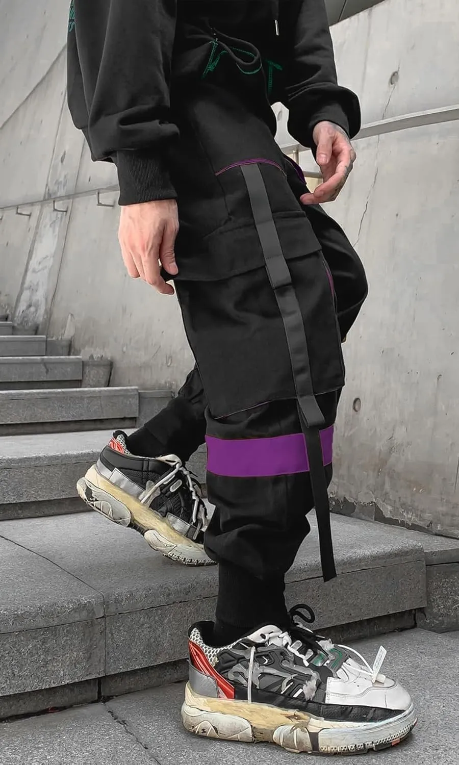 Men's Jogger Pants Punk Cargo Baggy Techwear Streetwear Hip Hop Couple Women Unisex Sports Casual Pants