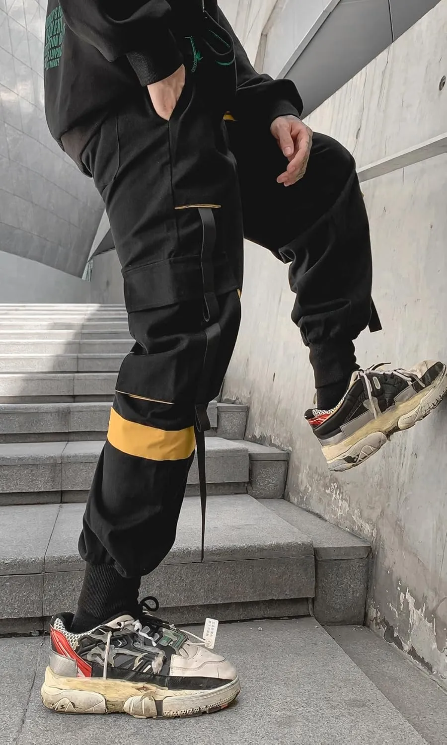 Men's Jogger Pants Punk Cargo Baggy Techwear Streetwear Hip Hop Couple Women Unisex Sports Casual Pants