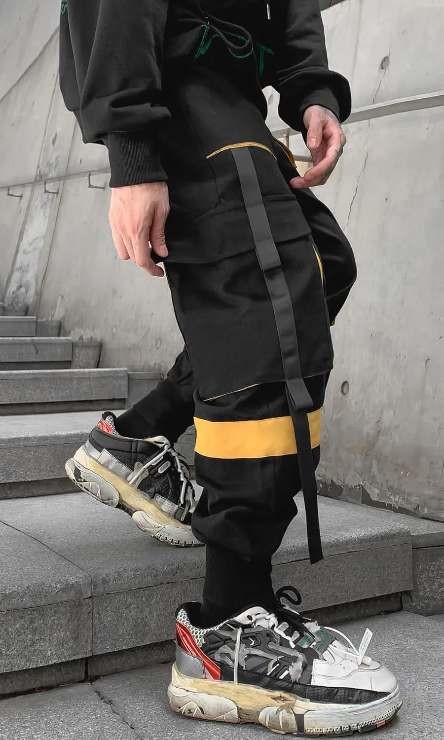 Men's Jogger Pants Punk Cargo Baggy Techwear Streetwear Hip Hop Couple Women Unisex Sports Casual Pants