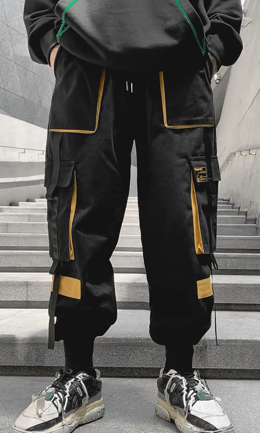 Men's Jogger Pants Punk Cargo Baggy Techwear Streetwear Hip Hop Couple Women Unisex Sports Casual Pants