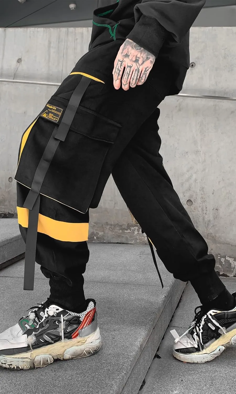Men's Jogger Pants Punk Cargo Baggy Techwear Streetwear Hip Hop Couple Women Unisex Sports Casual Pants