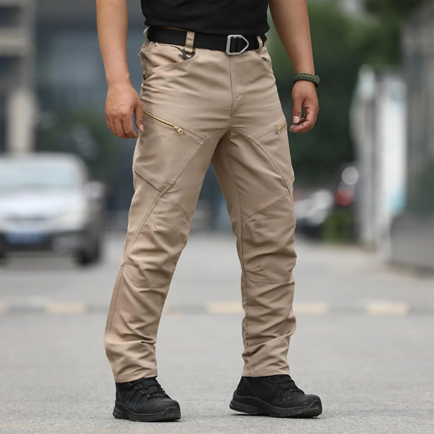 Men's Military Cargo Pants Tactical Ripstop Water Resistant Pant Multi Pockets Outdoor Hiking Work Trousers