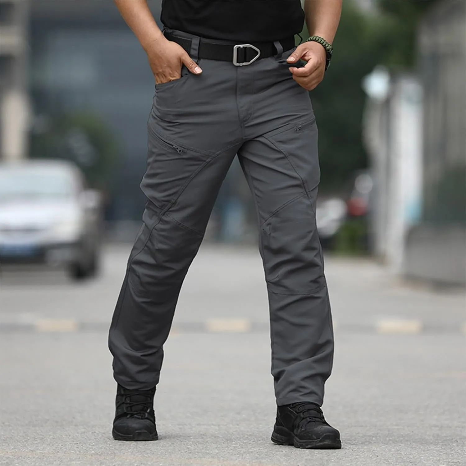 Men's Military Cargo Pants Tactical Ripstop Water Resistant Pant Multi Pockets Outdoor Hiking Work Trousers
