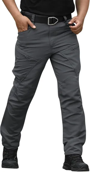 Men's Military Cargo Pants Tactical Ripstop Water Resistant Pant Multi Pockets Outdoor Hiking Work Trousers