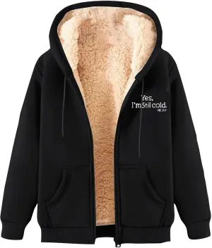 Men's New Casual Fashionable Printed Fleece Hooded Sweatshirt Jacket Coat Tops，Long Sleeve Zippr Furry Warm Comfy