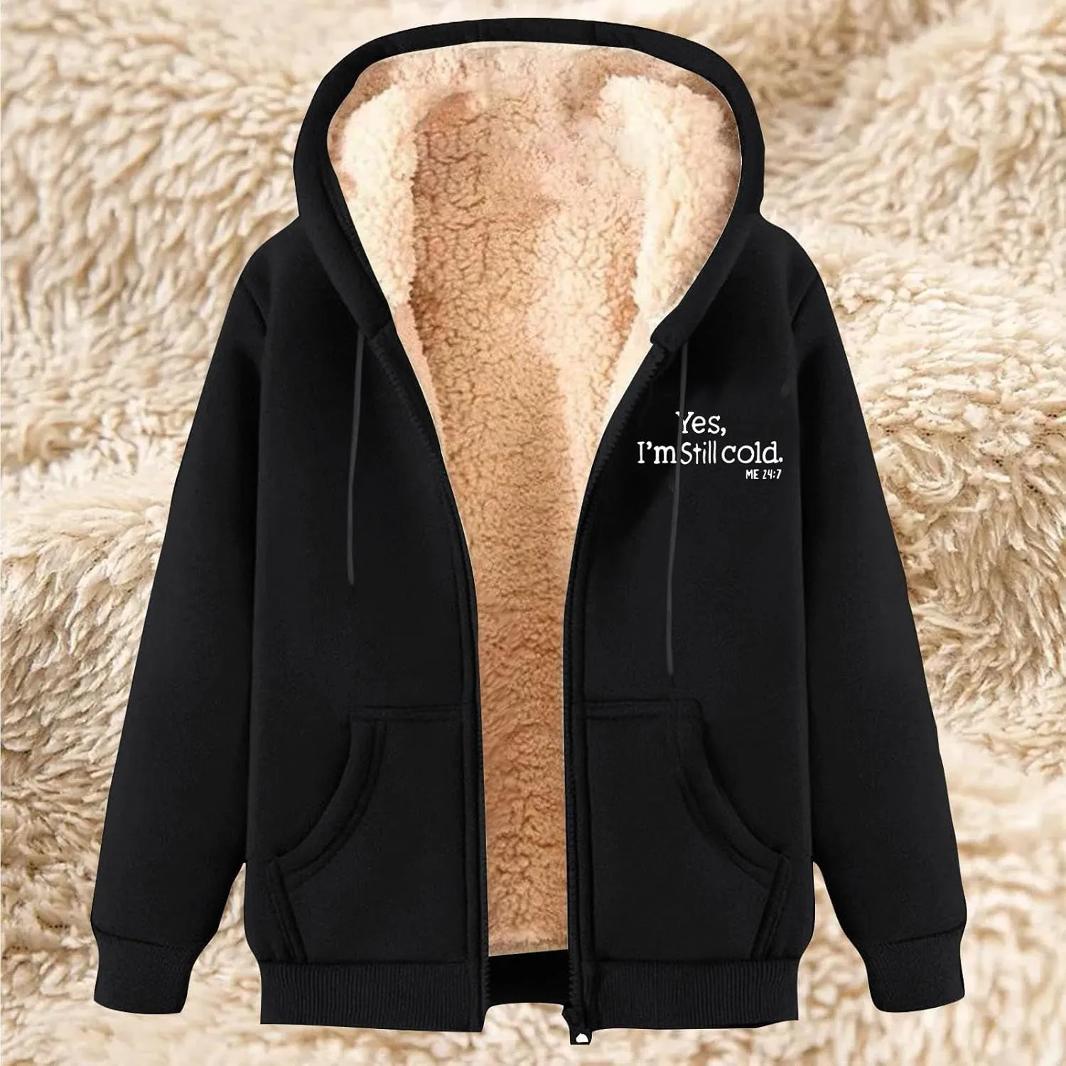 Men's New Casual Fashionable Printed Fleece Hooded Sweatshirt Jacket Coat Tops，Long Sleeve Zippr Furry Warm Comfy