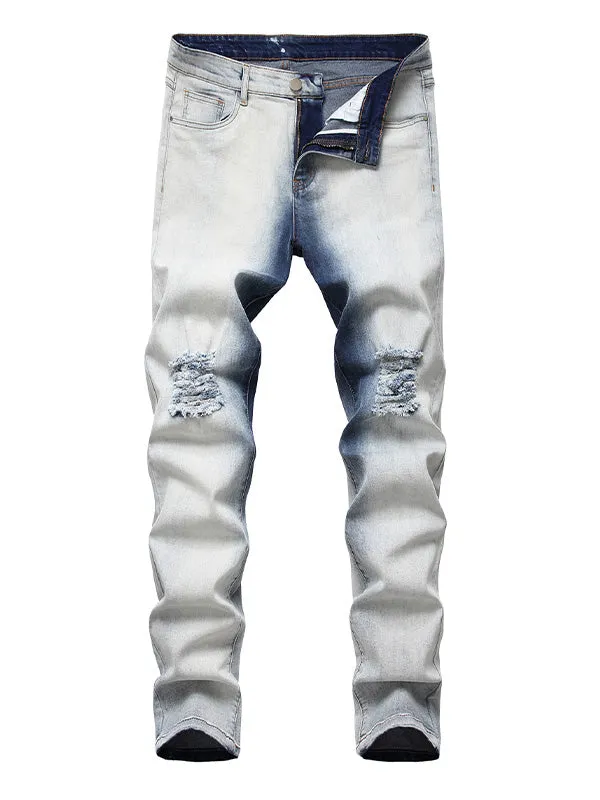 Men's Ombre Distressed Slim Jeans