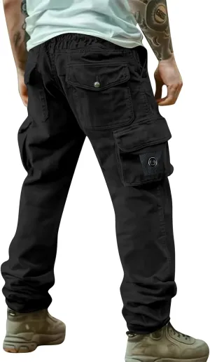 Mens Pants Cargo Insulated Cargo Pants for Men Mens Pants with Pockets Cargo Pants for Men Relaxed Fit Elastic Waist Jeans for Men Men Cargo Casual Pants Fleece Lined Work Jeans for Men
