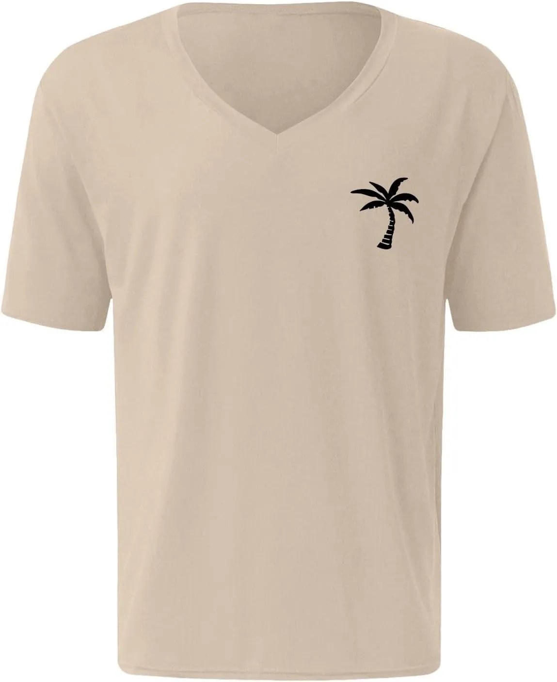 Mens Resort Wear 2025 Graphic Tees Palm Tree Print Short Sleeve Crew Neck Summer Trendy Casual T-Shirts Clothes for Men