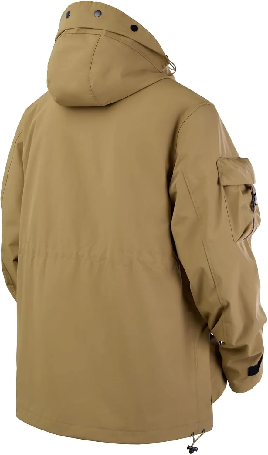 MFCT Men's Techwear Waterproof Windbreaker with Funnel Hoodie