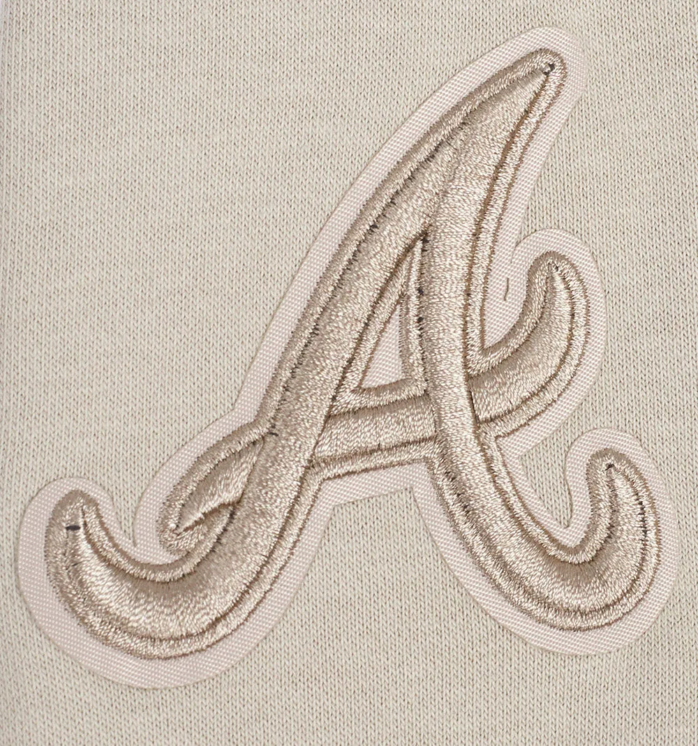 MLB ATLANTA BRAVES NEUTRAL WOMEN'S CREWNECK (TAUPE)