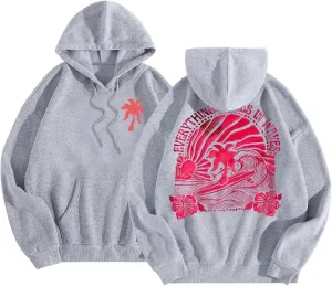 MOLERFO Women Y2k Graphic Hoodies Preppy Hoodie Oversized Sweatshirts Pullover Sweater Hooded