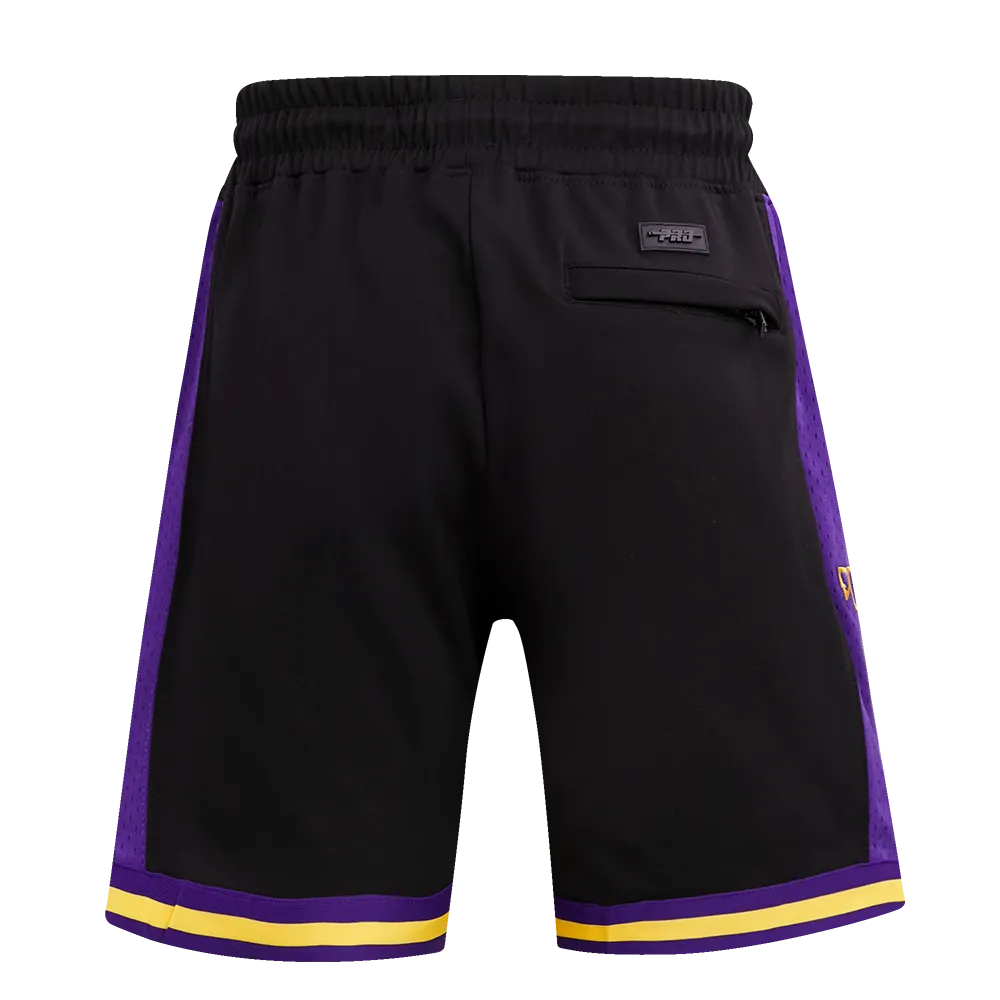 NBA LOS ANGELES LAKERS MEN'S CHEST DYNASTY TO DESTINY 2.0 SHORT (BLACK/PURPLE/YELLOW)