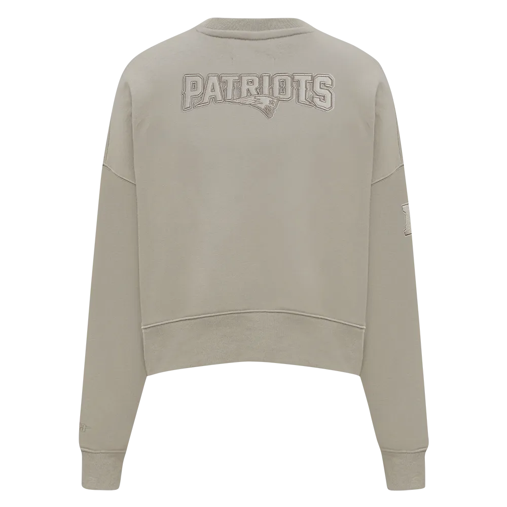 NFL NEW ENGLAND PATRIOTS NEUTRAL WOMEN'S FLC CREWNECK (TAUPE)