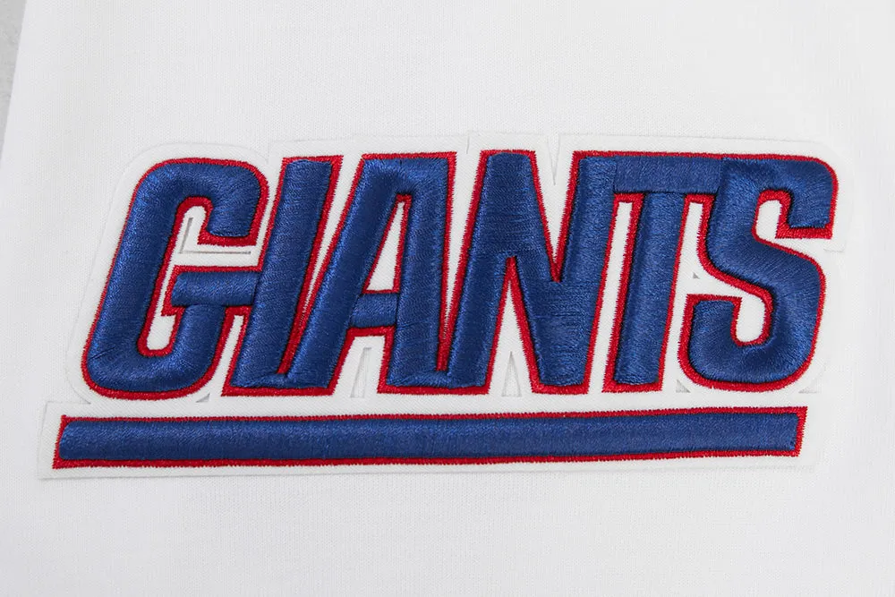 NFL NEW YORK GIANTS CLASSIC CHENILLE MEN'S FZ HOODIE (WHITE)
