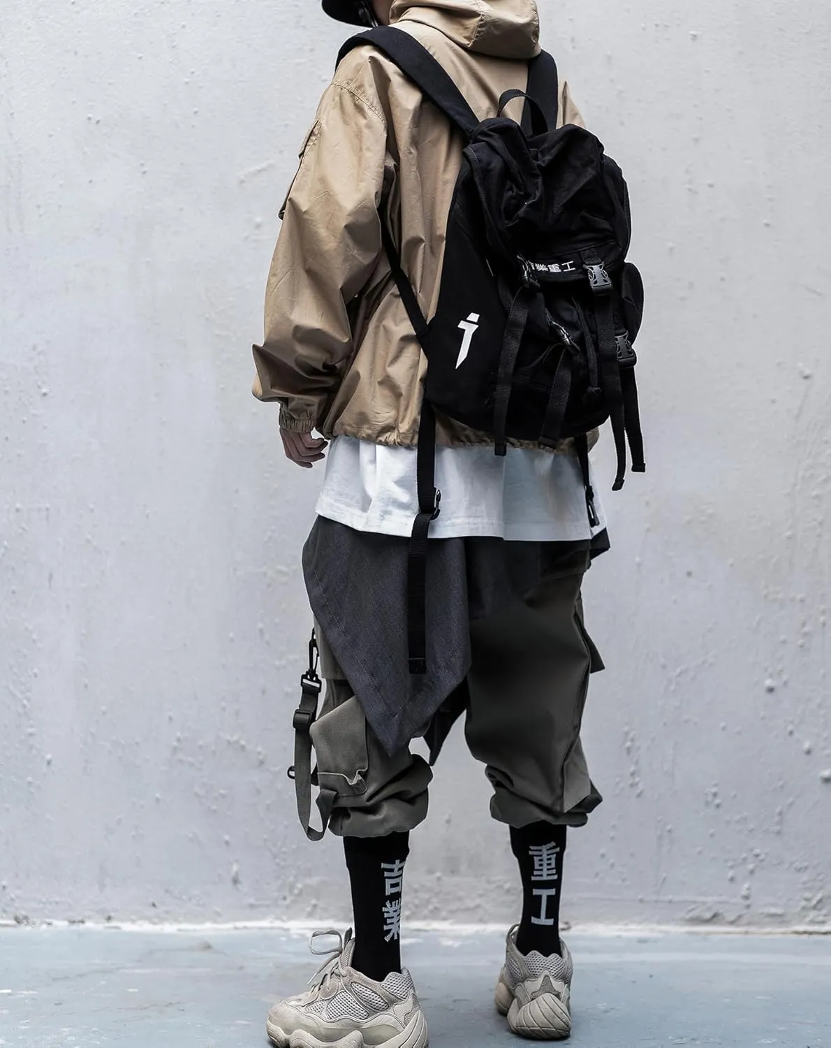 Niepce Inc Japanese Streetwear Techwear Cargo Pants for Men with Straps