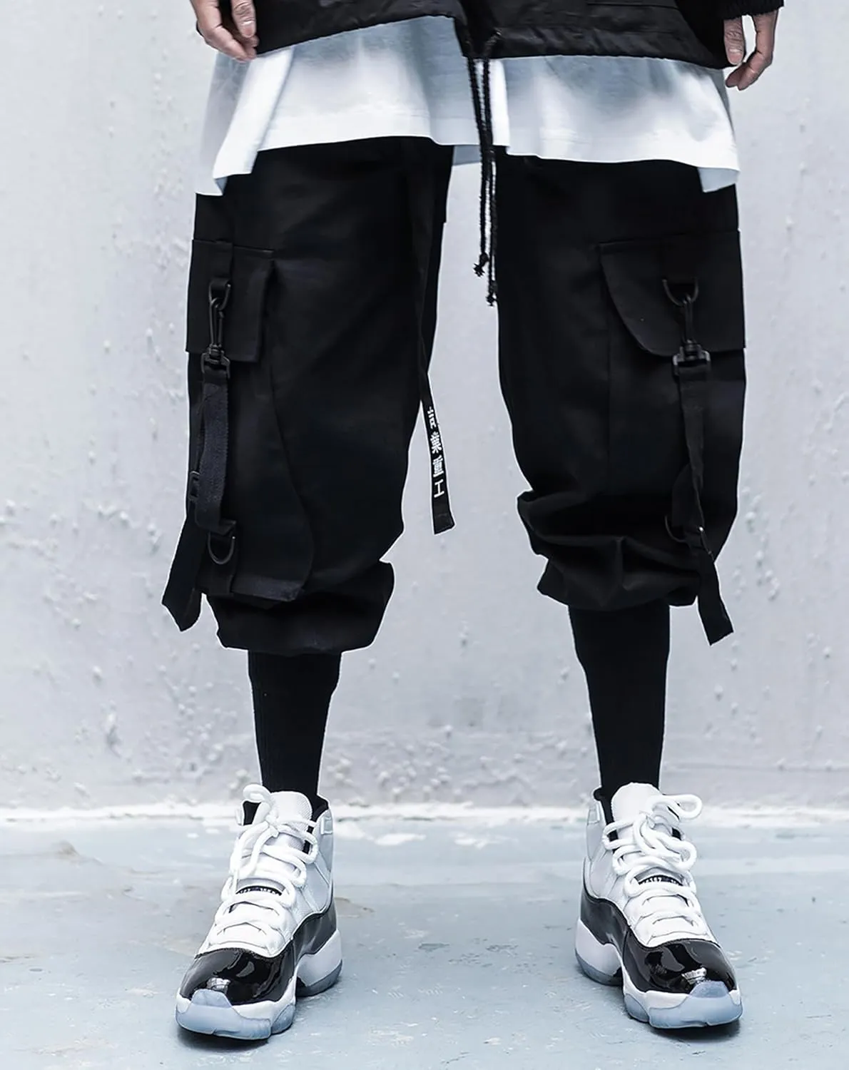 Niepce Inc Japanese Streetwear Techwear Cargo Pants for Men with Straps