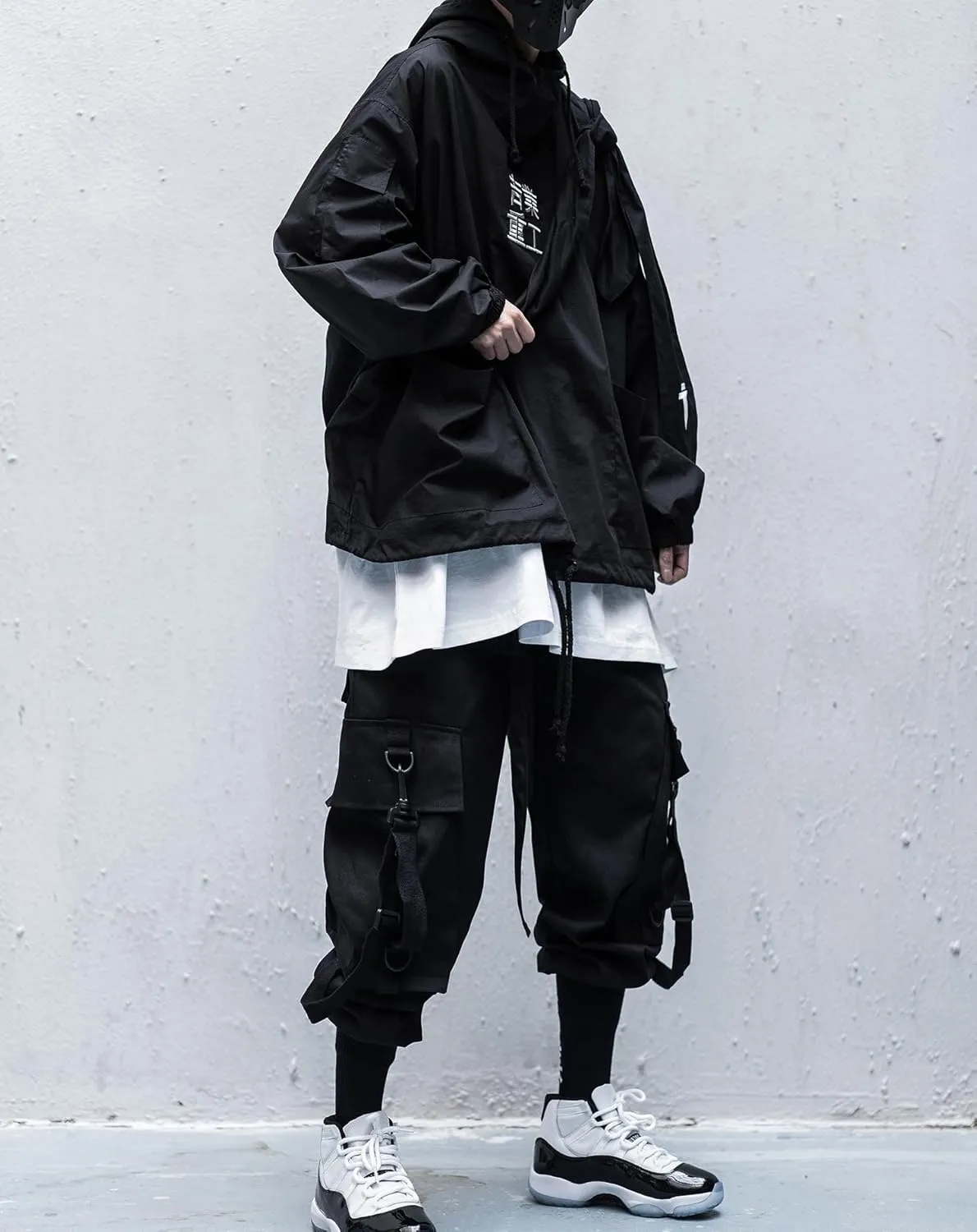Niepce Inc Japanese Streetwear Techwear Cargo Pants for Men with Straps