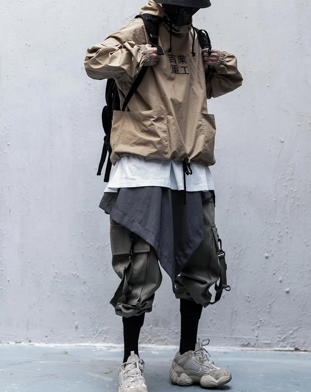 Niepce Inc Japanese Streetwear Techwear Cargo Pants for Men with Straps