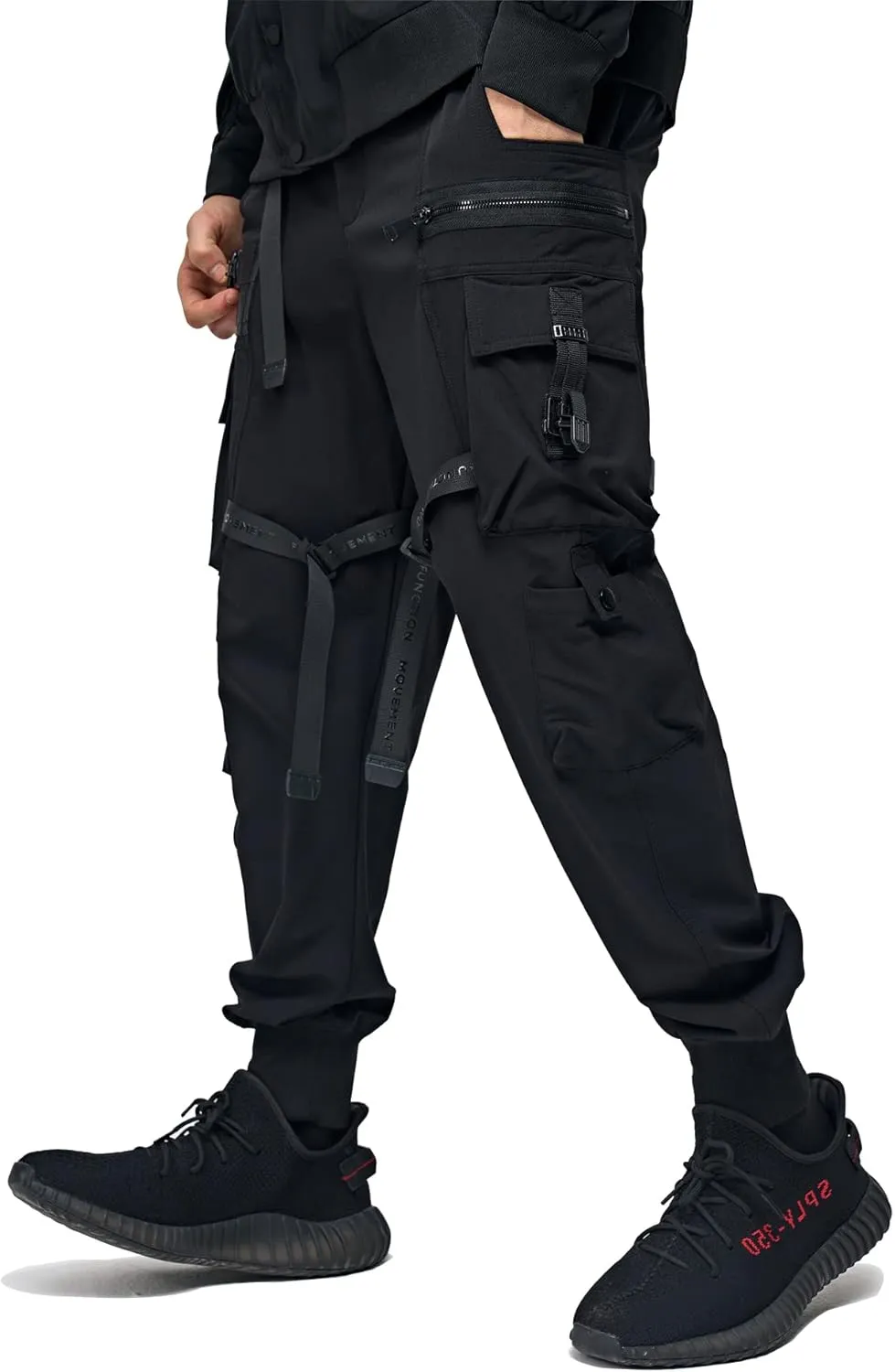 Niepce Inc Men's Japanese Streetwear Techwear Cargo Pants with Design