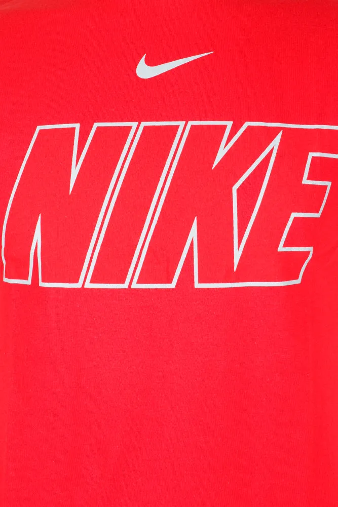 Nike Men's Athletic Wear Short Sleeve Logo Graphic Crew Neck Active T-Shirt