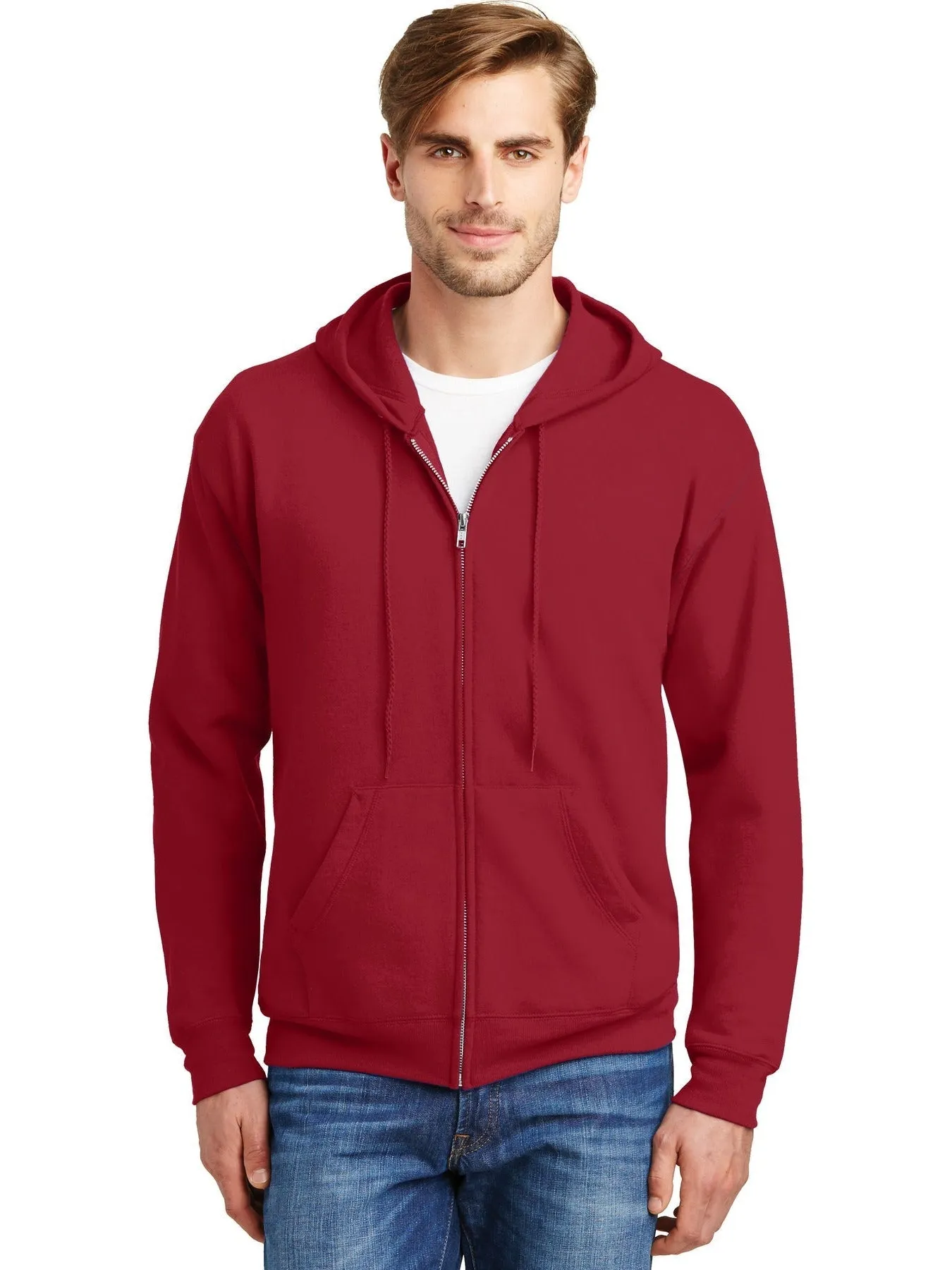 OUTLET-Hanes EcoSmart Full-Zip Hooded Sweatshirt