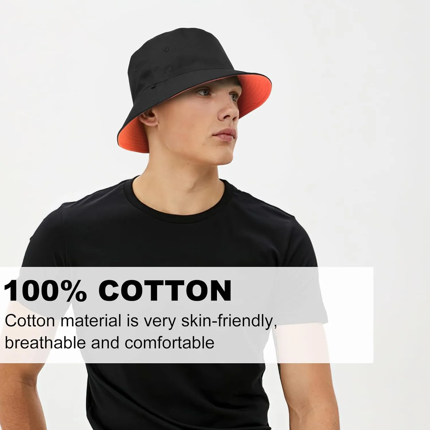 Oversize XXL Bucket Hat, Reversible Cotton Fisherman Hats, Unisex Trendy Double Side Wear Summer Bucket Sun Hats