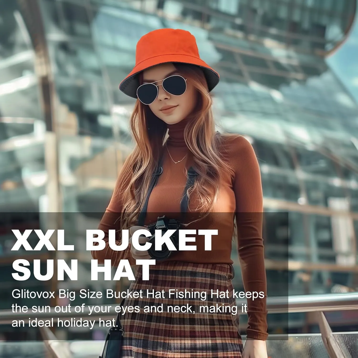 Oversize XXL Bucket Hat, Reversible Cotton Fisherman Hats, Unisex Trendy Double Side Wear Summer Bucket Sun Hats