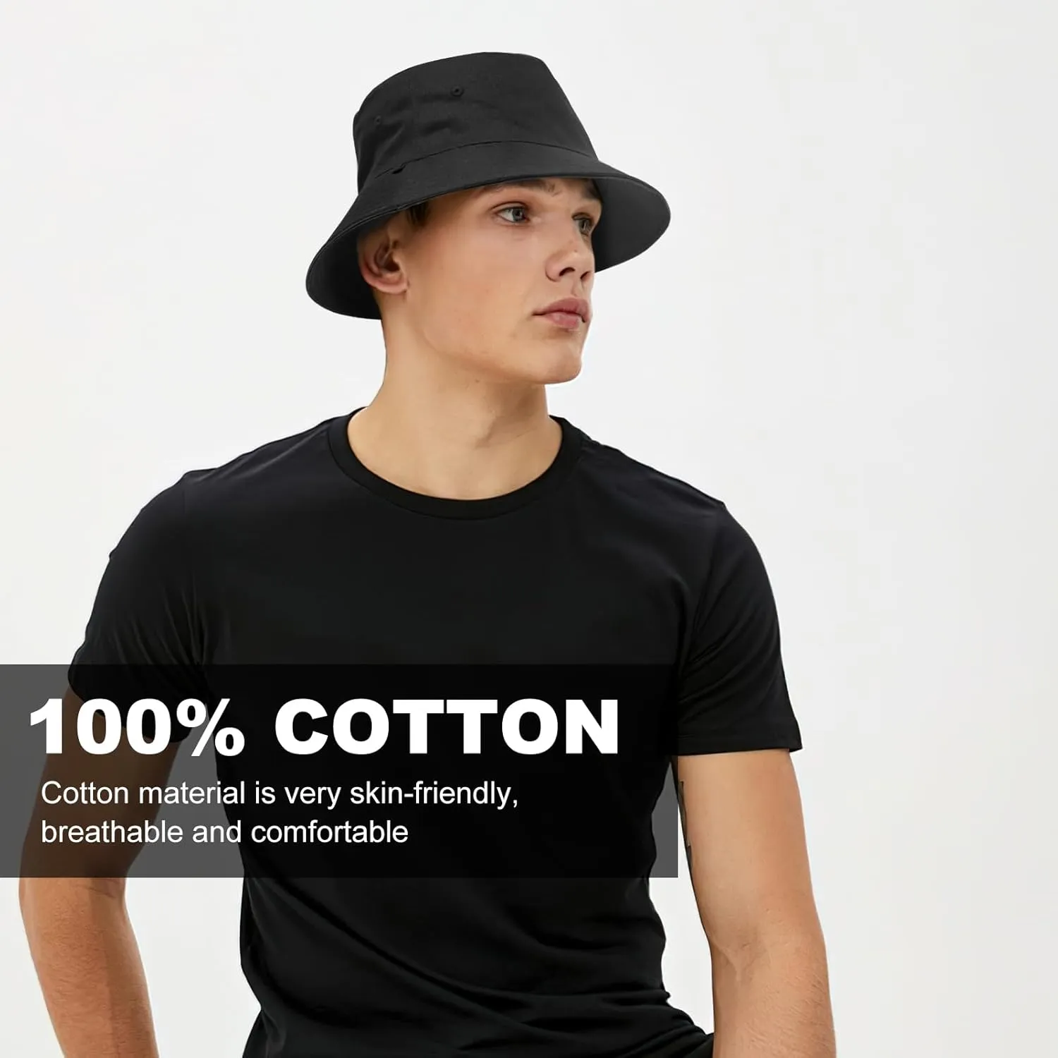 Oversize XXL Bucket Hat, Reversible Cotton Fisherman Hats, Unisex Trendy Double Side Wear Summer Bucket Sun Hats