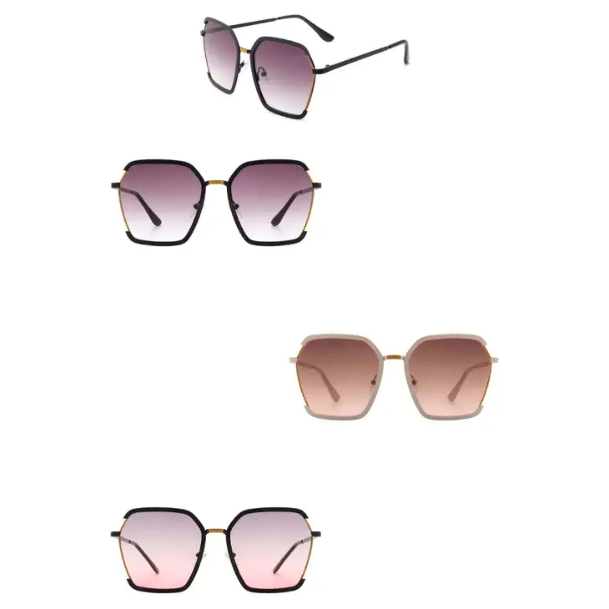 Oversized Half Frame Sunglasses