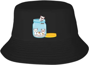 Personal Cat Servant Bucket Hats Fashion Sun Cap Packable Fisherman Hat for Women and Men
