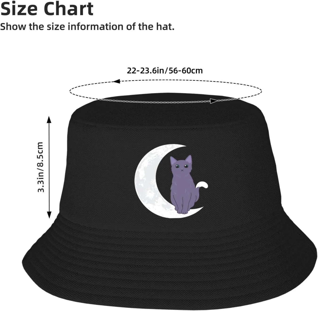 Personal Cat Servant Bucket Hats Fashion Sun Cap Packable Fisherman Hat for Women and Men