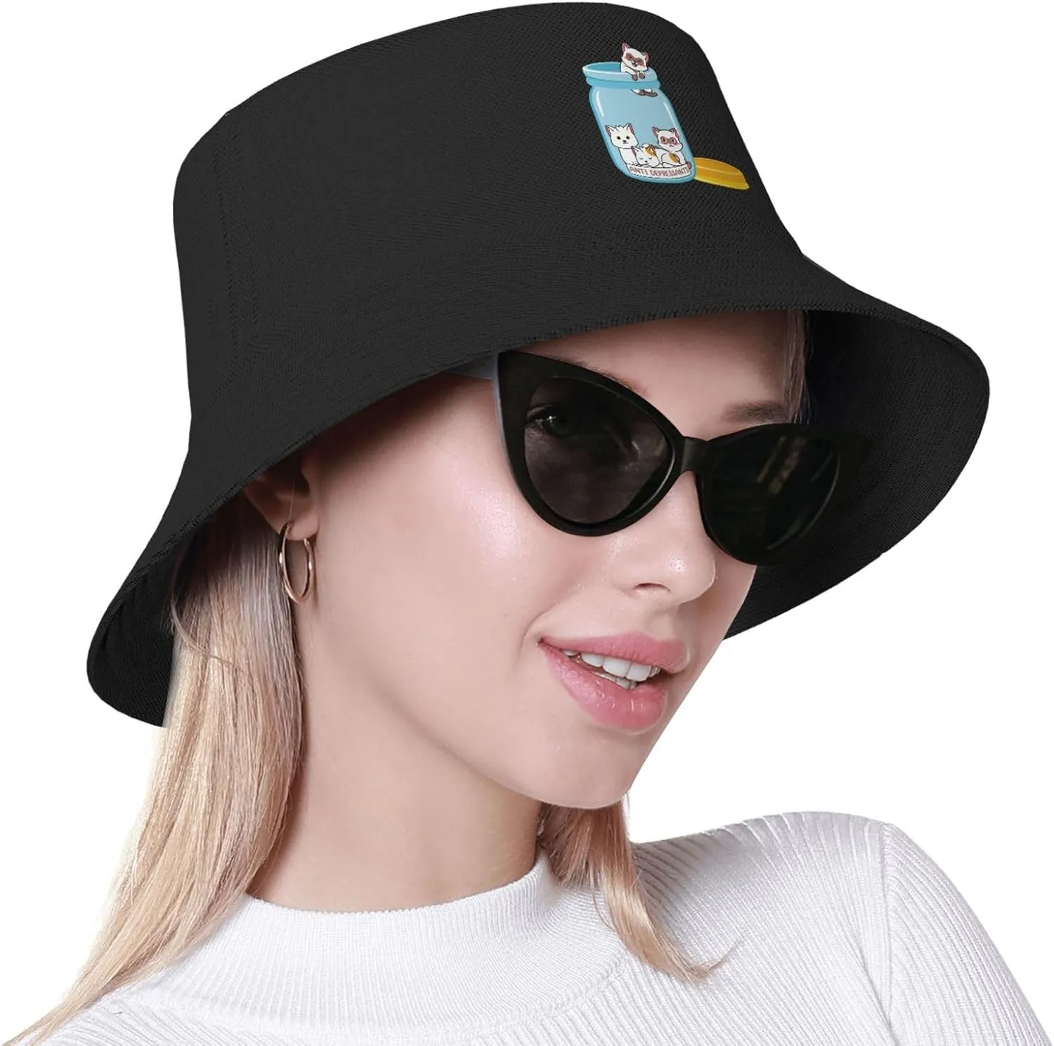 Personal Cat Servant Bucket Hats Fashion Sun Cap Packable Fisherman Hat for Women and Men