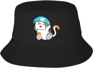 Personal Cat Servant Bucket Hats Fashion Sun Cap Packable Fisherman Hat for Women and Men