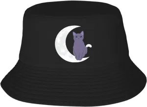 Personal Cat Servant Bucket Hats Fashion Sun Cap Packable Fisherman Hat for Women and Men