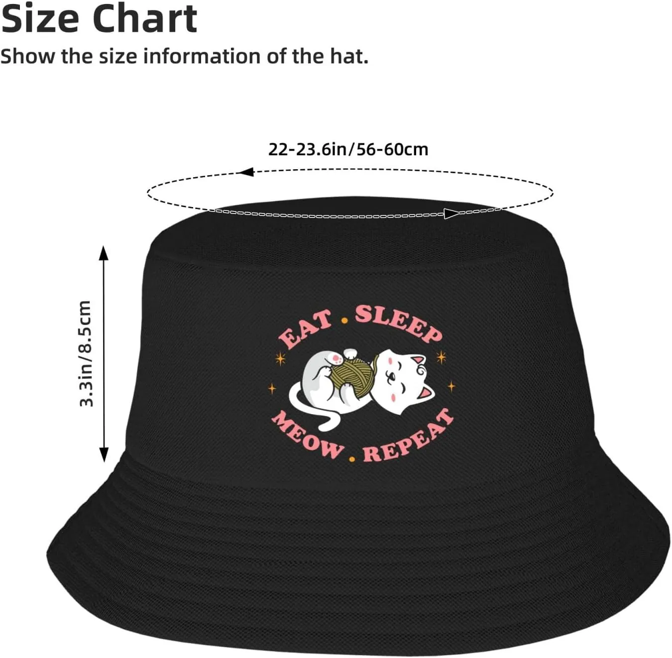 Personal Cat Servant Bucket Hats Fashion Sun Cap Packable Fisherman Hat for Women and Men